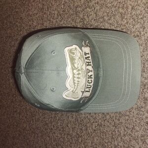 Luck Bass Fishing Stitched Patch Olive Green Adult Men's Snapback Hat Cap